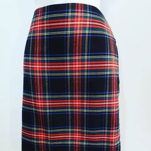 J Crew Plaid Pencil Skirt
